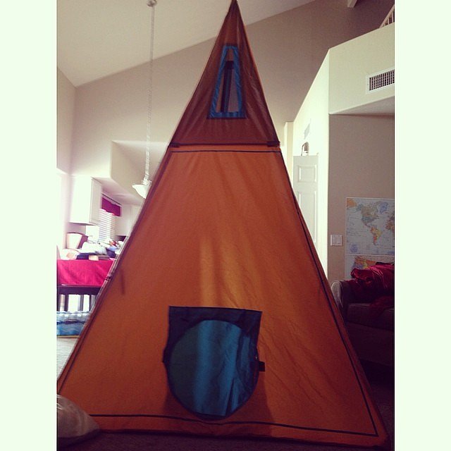 Erecting an 8-Foot Teepee in Your House Erecting an 8-Foot Teepee in Your House