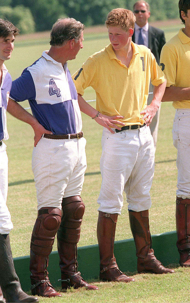 Harry chatted with Charles during a polo match in Gloucestershire, England, in 2001.
Harry chatted with Charles during a polo match in Gloucestershire, England, in 2001.