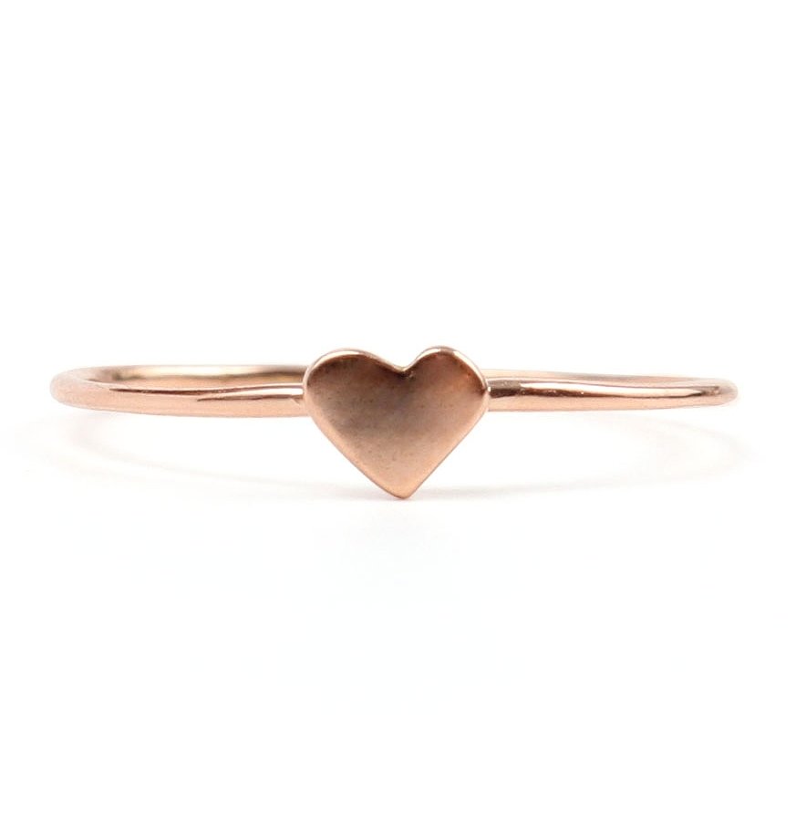 14KT Rose Gold Heart Ring 0.03 CT. T.W.