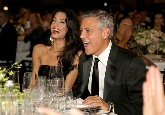 George and Amal laughed out loud during a charity event in Florence, Italy, in September 2014. George and Amal laughed out loud during a charity event in Florence, Italy, in September 2014.