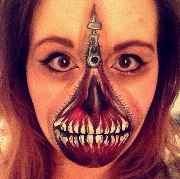 Unzipped 13 Terrifyingly Cool Face Paint Looks to Steal - Cool Face Makeup Unzipped 13 Terrifyingly Cool Face Paint Looks to Steal - Cool Face Makeup