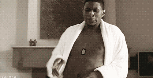 He danced in his boxers and bathrobe in the "U Don't Have to Call" video in 2001.
He danced in his boxers and bathrobe in the "U Don't Have to Call" video in 2001.