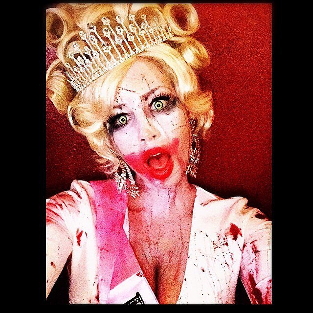 In 2014, Amber Rose took to Instagram and shared a scary snap of her as a zombie bachelorette. 