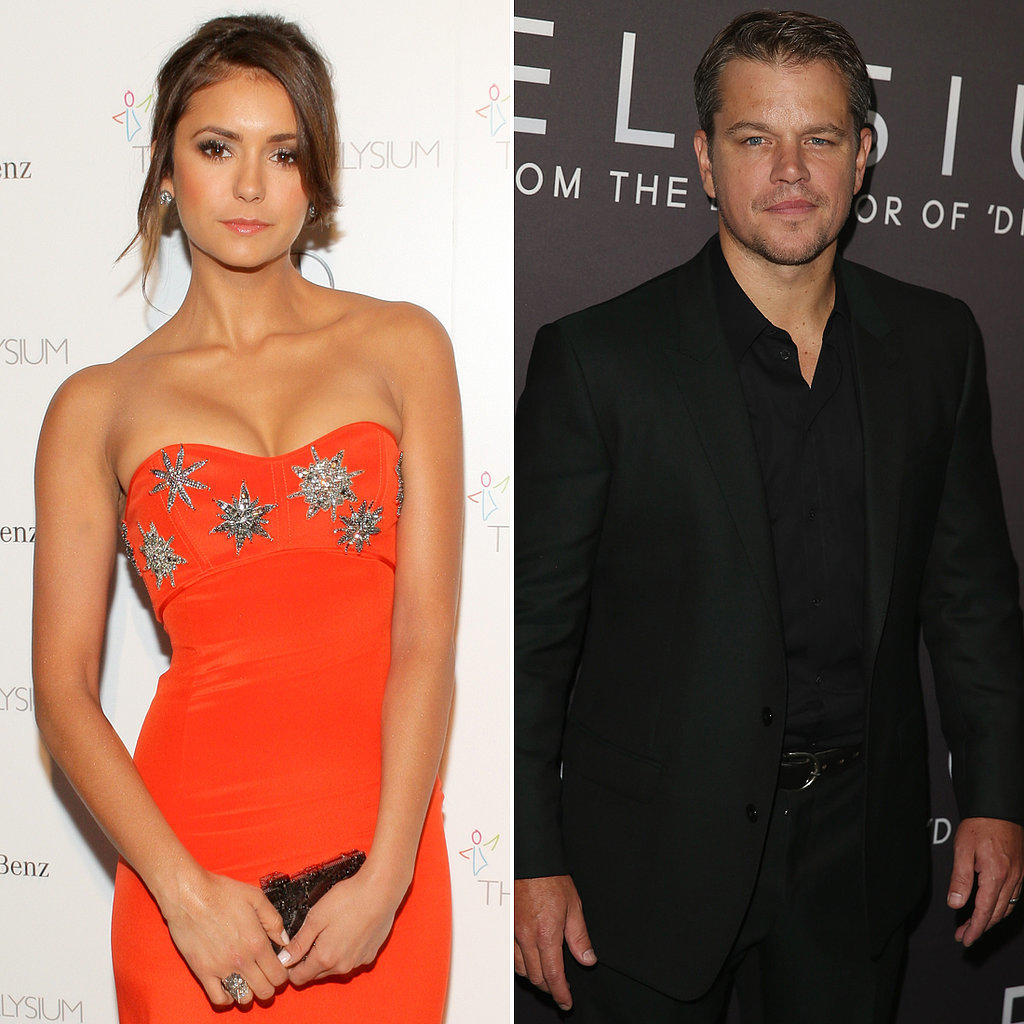 Nina Dobrev and Matt Damon Nina Dobrev and Matt Damon