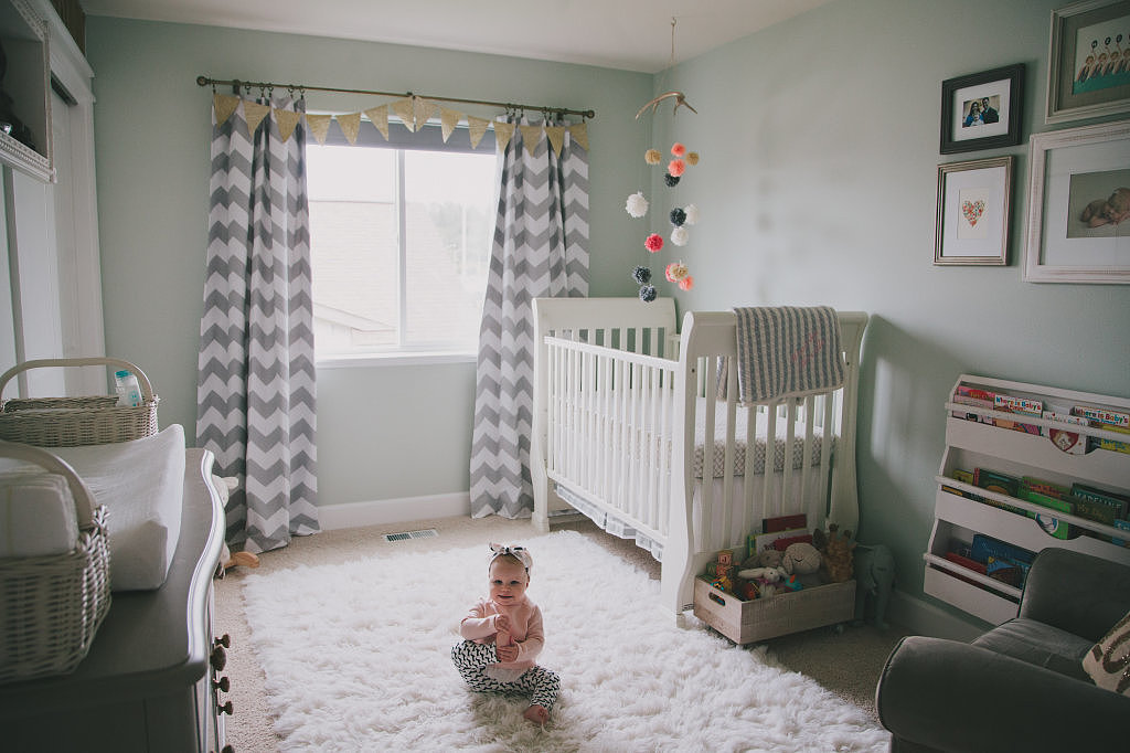 MintGreen Nursery Walls POPSUGAR Moms