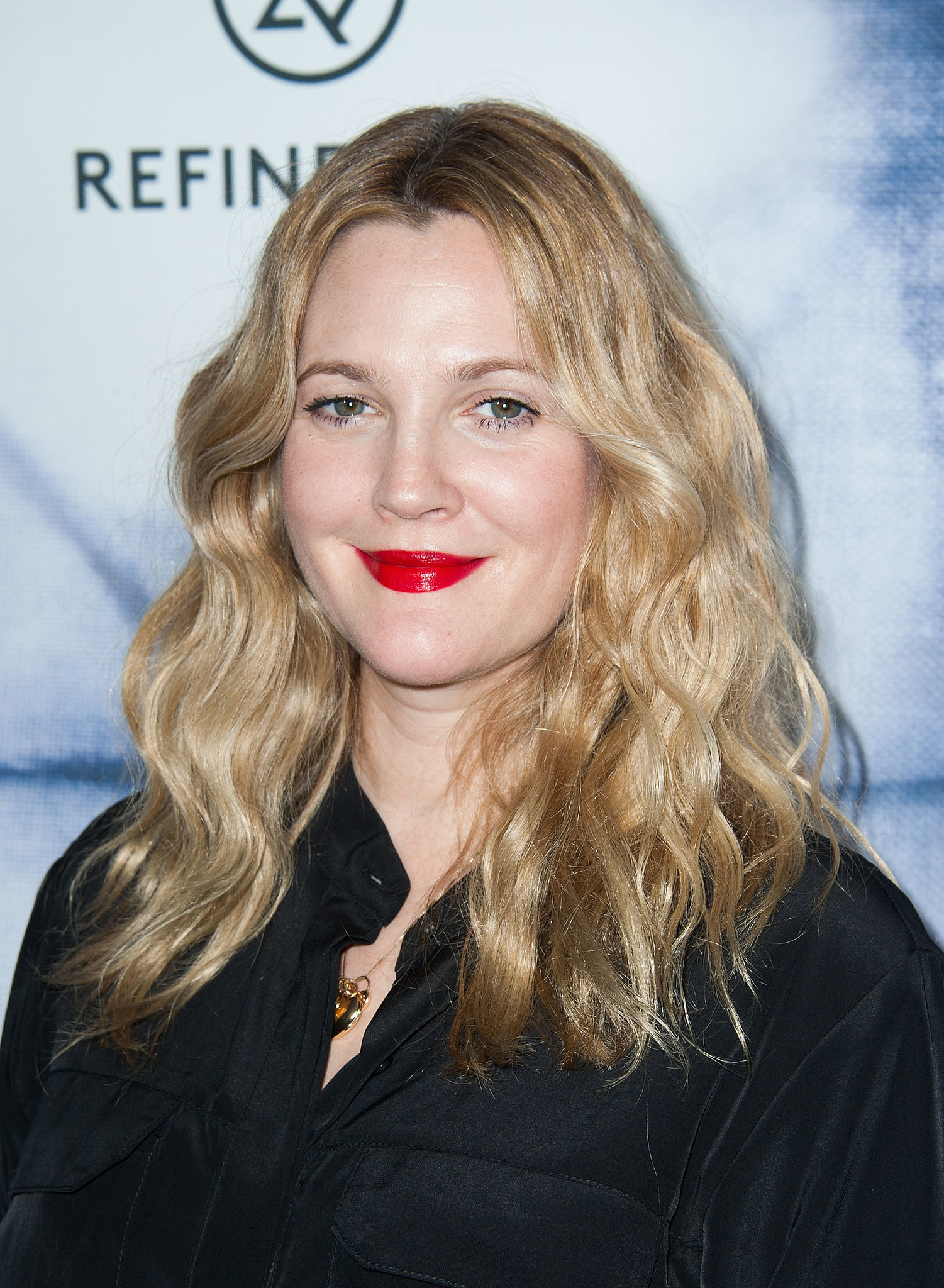 Drew Barrymore Rocked A Glamorous Red Lip For The Refinery29 Holiday