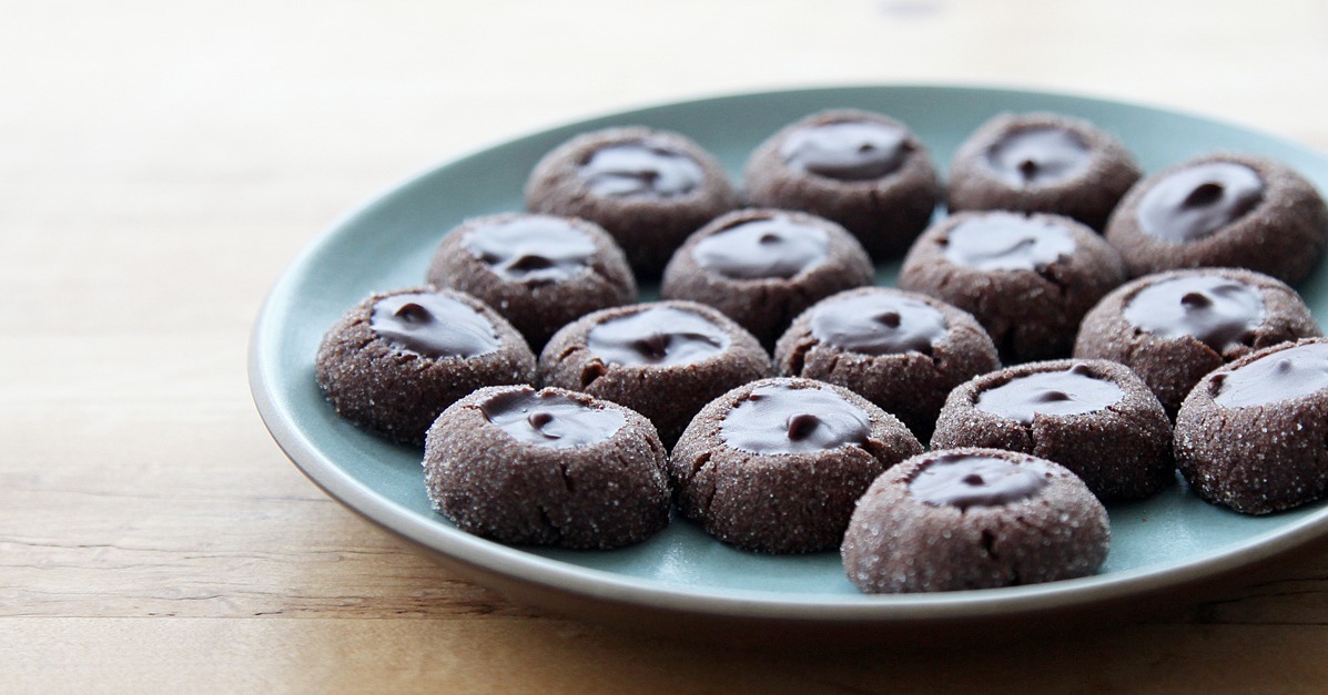 Indulge in These Salty-Sweet Chocolate Ganache Thumbprint Cookies