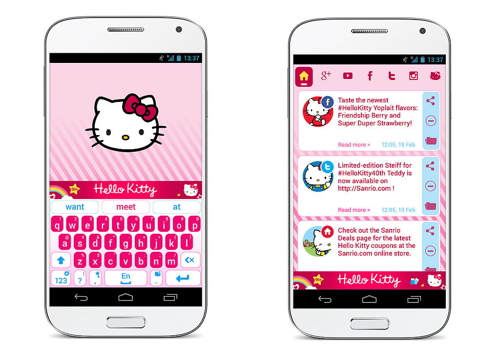 Hello Kitty Keyboard App POPSUGAR Tech