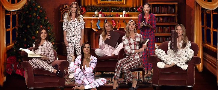 Victoria's Secret Angels Trade Sexy Lingerie For Cozy Pajamas
