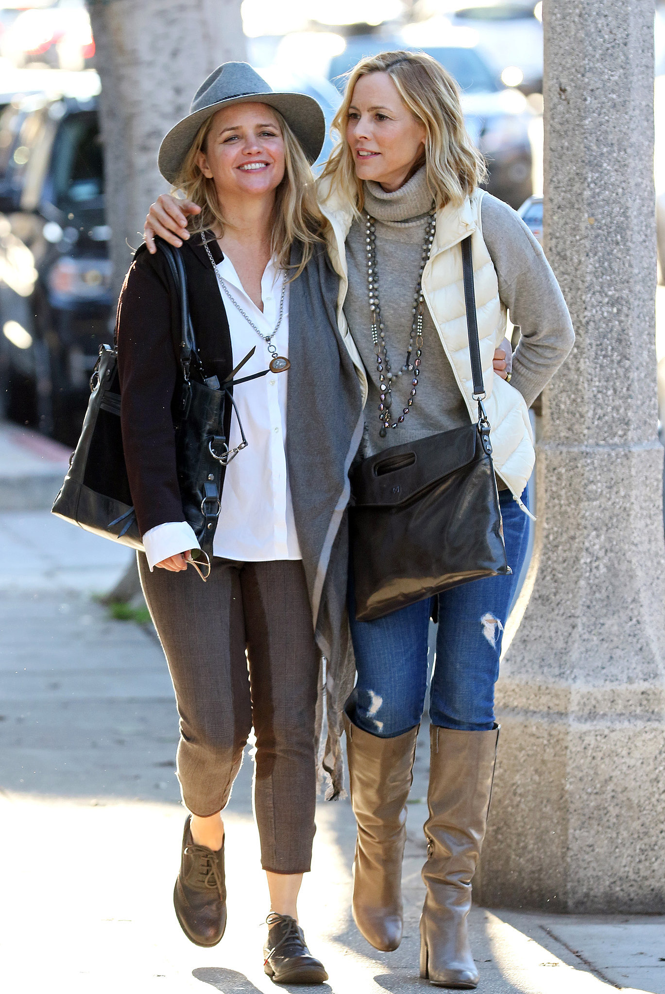 Maria Bello and Clare Munn got cute in LA on Tuesday. | Can't-Miss