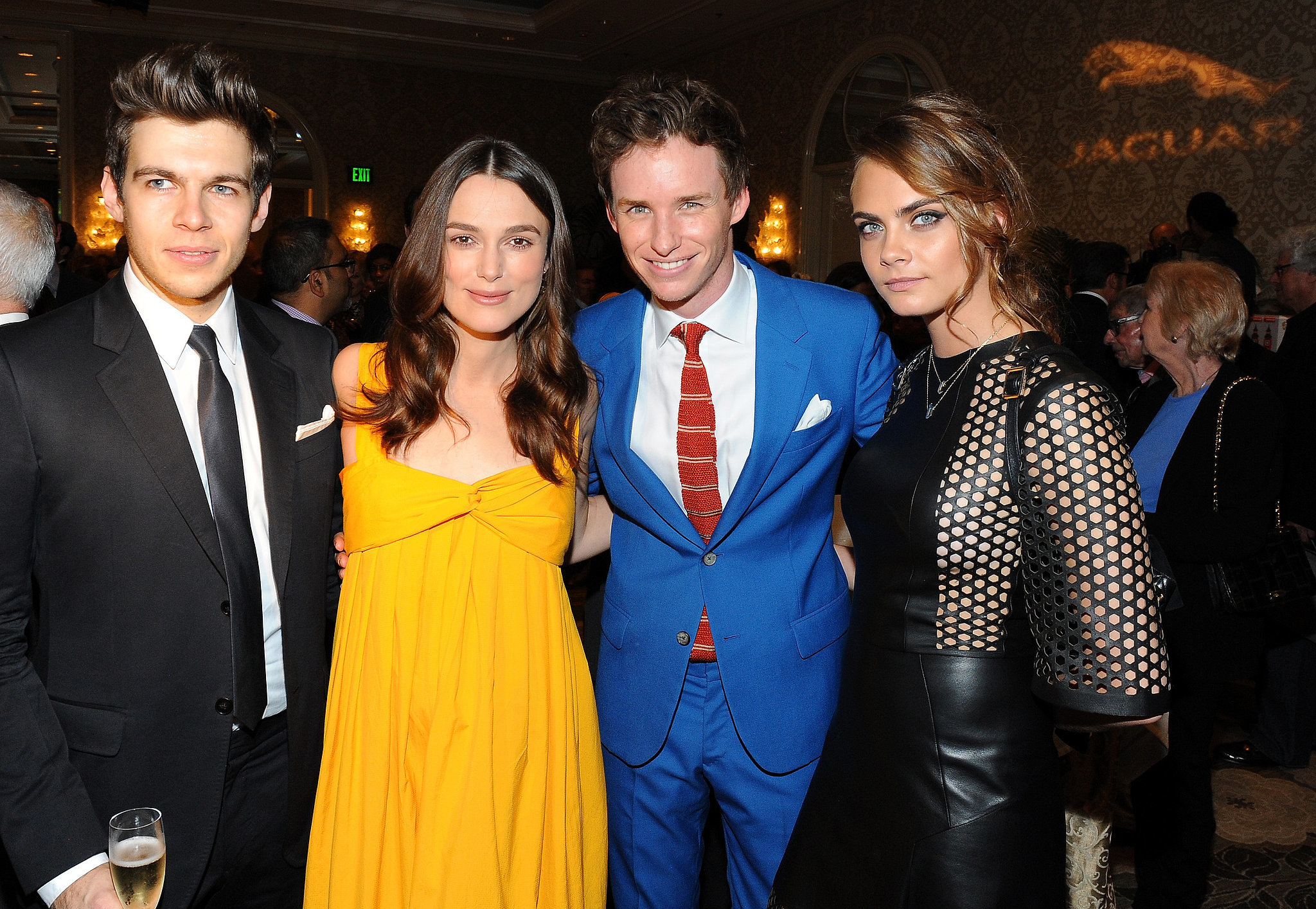 James Righton, Keira Knightley, Eddie Redmayne, and Cara Delevingne