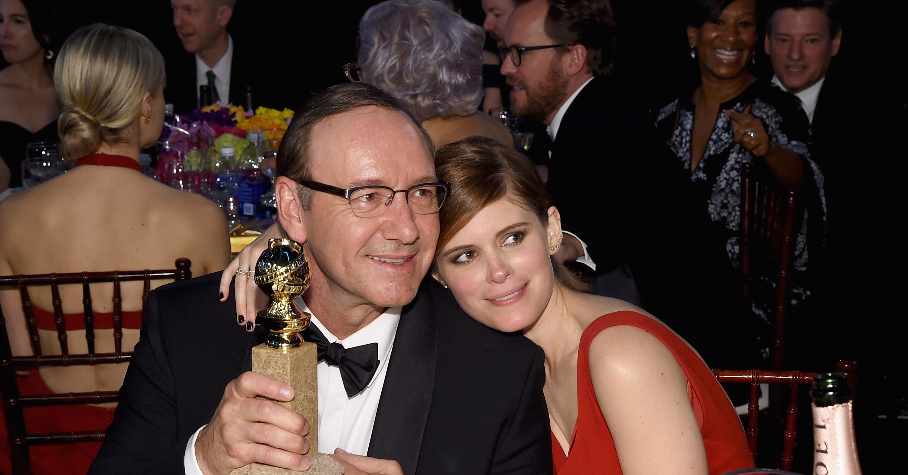 Kevin Spacey and his former House of Cards costar Kate Mara got cozy. Go Inside the Star