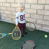 So Cute! Jessica Simpson's Son Tries His Hand at Tennis So Cute! Jessica Simpson's Son Tries His Hand at Tennis