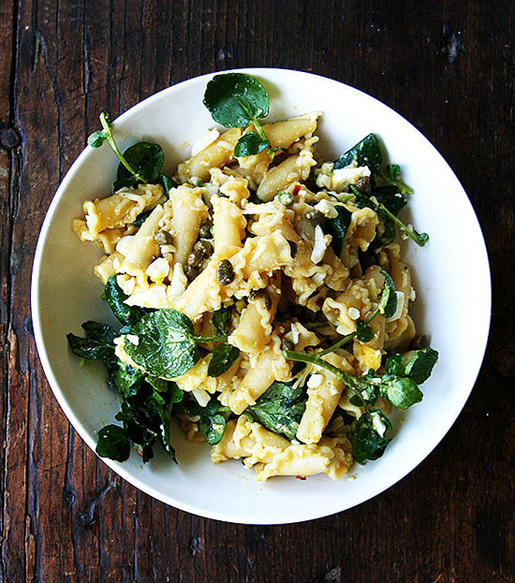 Campanelle Pasta With Hard-Boiled Eggs, Capers, and Watercress Campanelle Pasta With Hard-Boiled Eggs, Capers, and Watercress