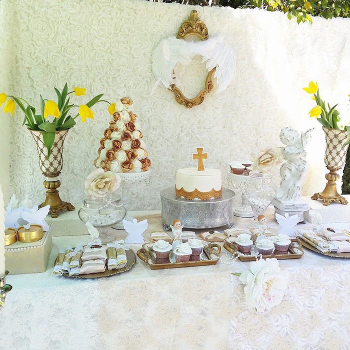 Get Inspired by This White and Gold Baptism Celebration