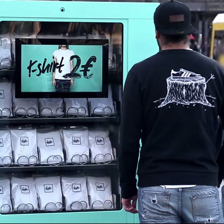 TShirt Vending Machine Video POPSUGAR Fashion
