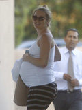 Leighton Meester's Baby Bump Front