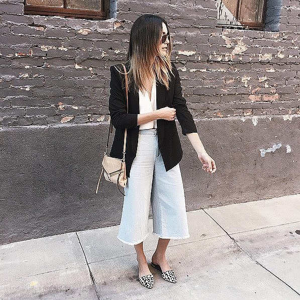 outfit culotte jeans