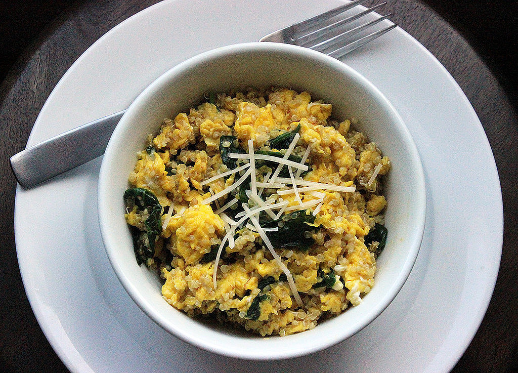 Quinoa and Egg Scramble With Spinach