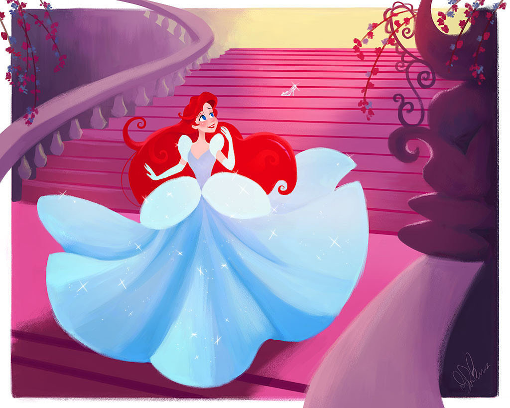 Ariel As Cinderella What Happens When The Disney Princesses Take A Walk In Each Other S Shoes