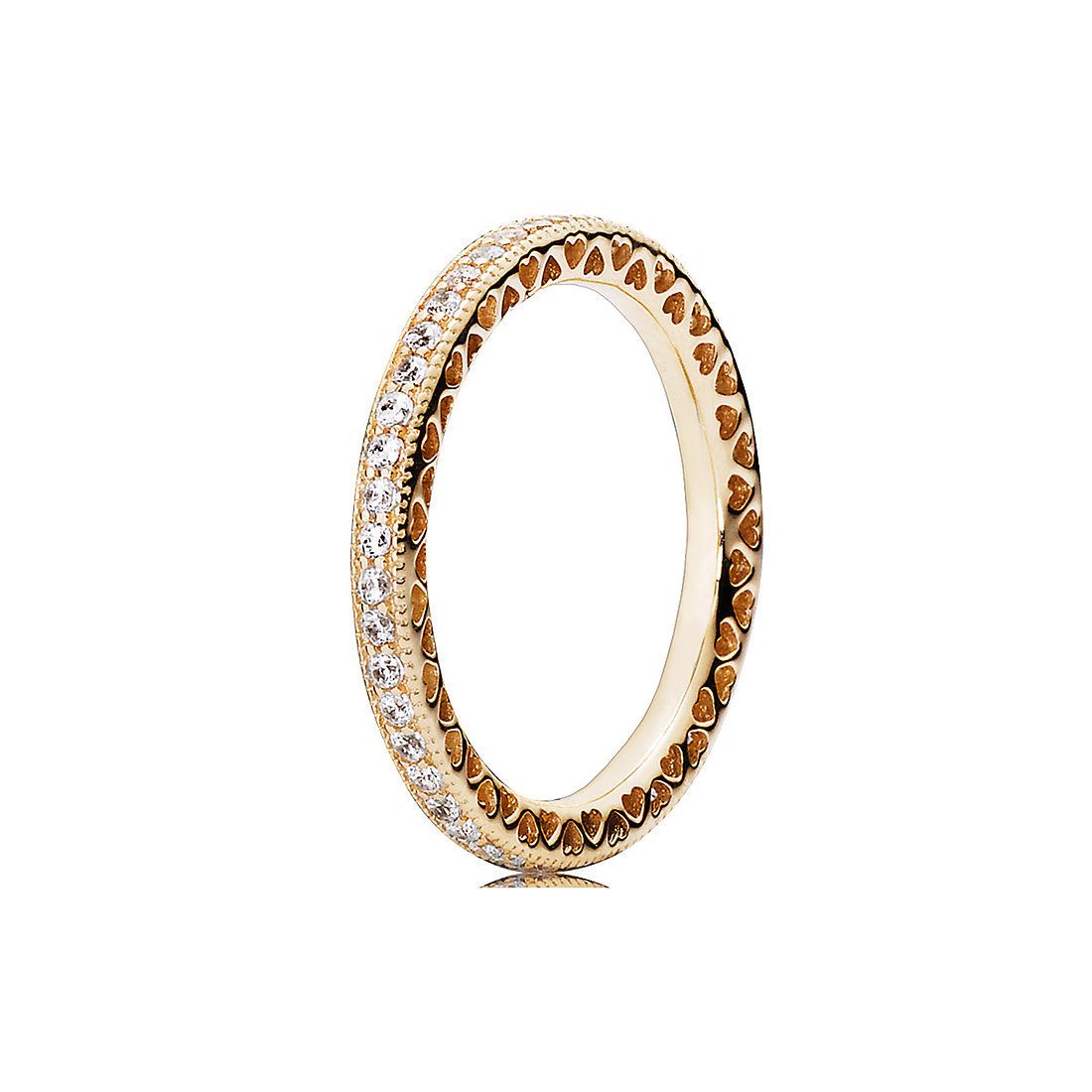 14ct Gold Hearts of PANDORA Ring, $399