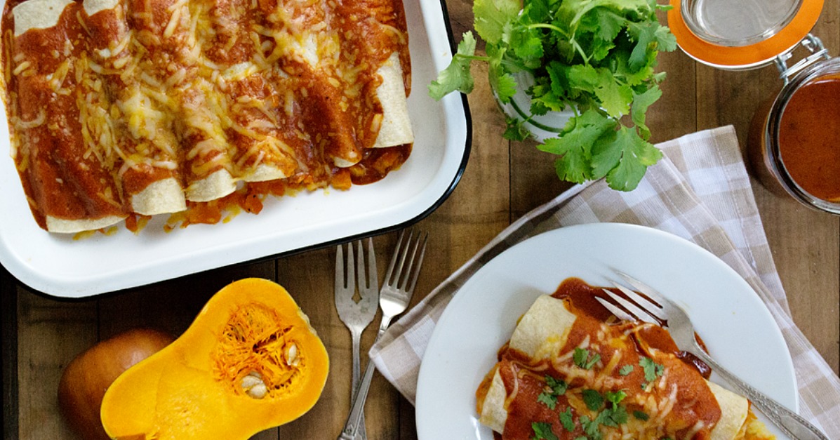 This May Be the Most Seasonally Appropriate Enchilada Recipe We've Seen