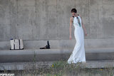 Hilary Rhoda's Unexpected Wedding Dress Will Take Your Breath Away