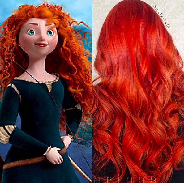 Merida 32 Disney Inspired Rainbow Hair Ideas Fit For A