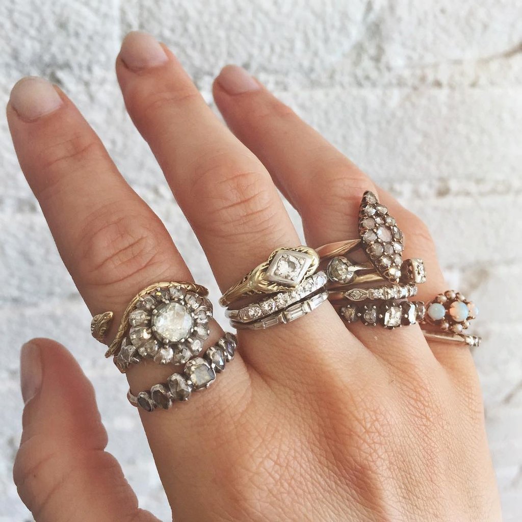 Antique rings engagement rings