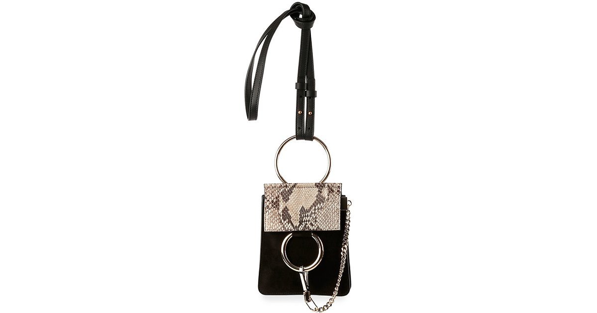 Chlo \u0026#39;Faye\u0026#39; Python \u0026amp; Suede Mini Crossbody Bag ($1,290) | The ...