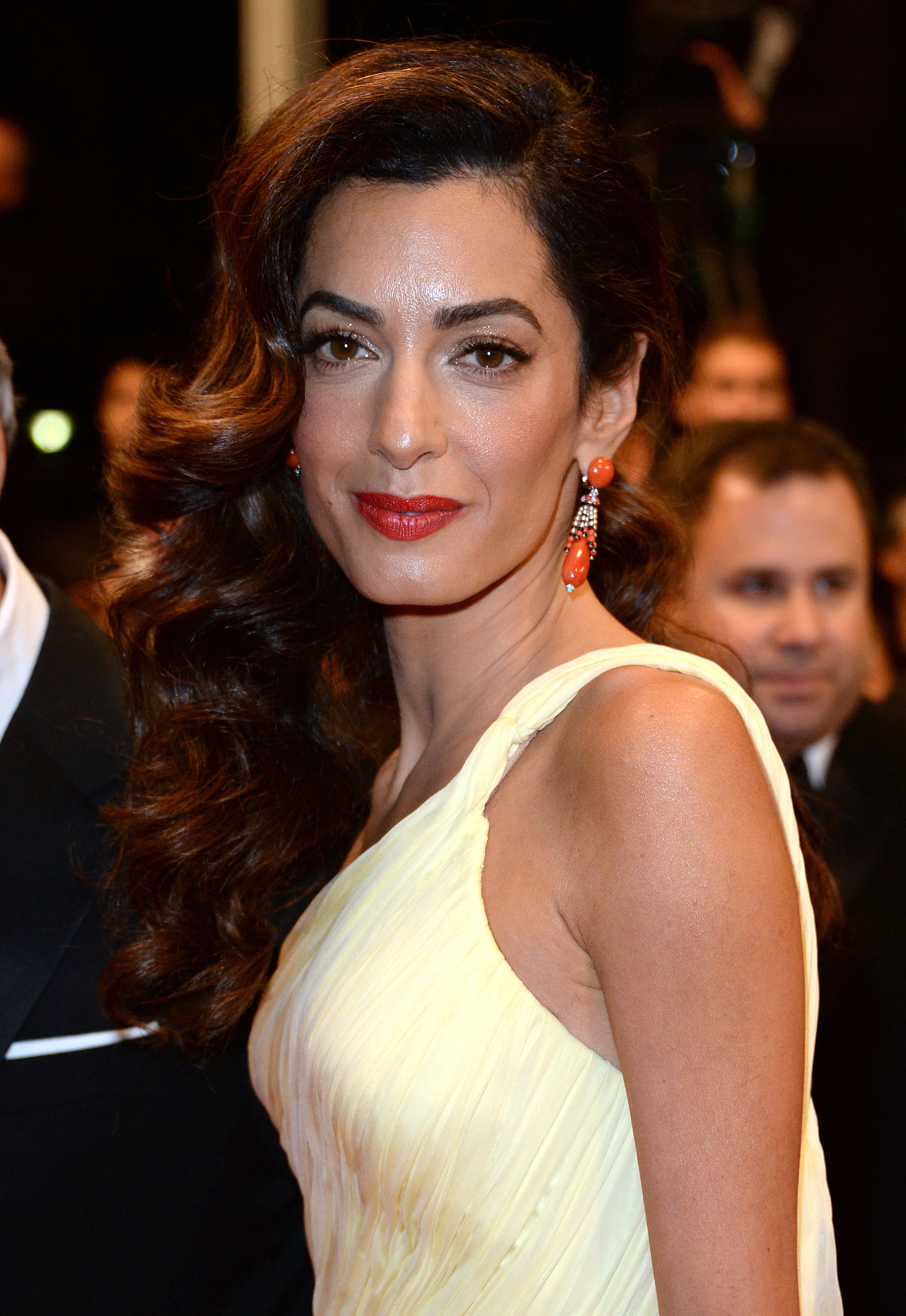 Amal Clooney channelled movie star glamour on the red carpet for the