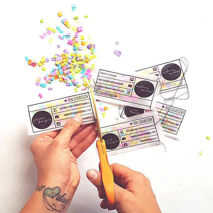 DIY Confetti Business Cards POPSUGAR Australia Smart Living