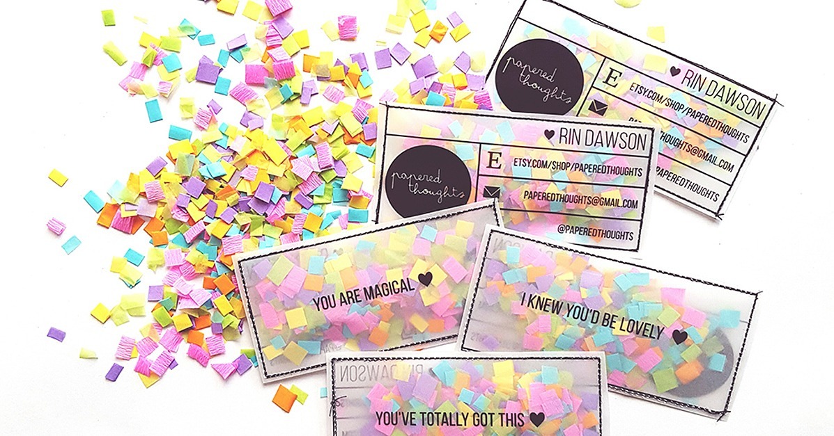 DIY Confetti Business Cards POPSUGAR Australia Smart Living