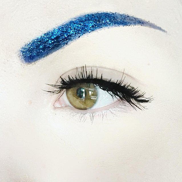 Glitter Eyebrows Trend POPSUGAR Beauty