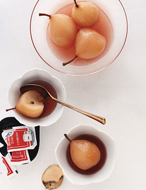 Pears Poached in Pink Champagne Recipe Pears Poached in Pink Champagne Recipe