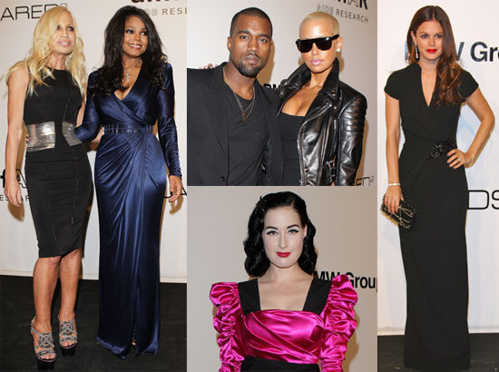 Photos of Rachel Bilson, Kanye West, Dita Von Teese, Janet Jackson, and Donatella Versace at an amfAR Dinner in Milan Photos of Rachel Bilson, Kanye West, Dita Von Teese, Janet Jackson, and Donatella Versace at an amfAR Dinner in Milan