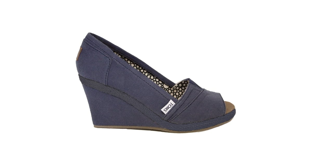 toms peep toe wedges