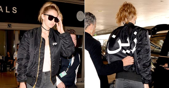 Gigi Hadid Wears Summer's Trendiest Jacket With Zayn Malik's Name Written in Arabic
