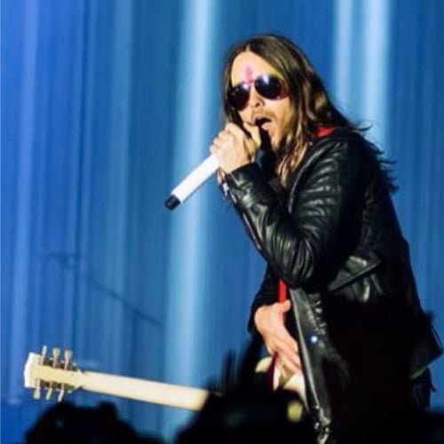 Jared Leto Face Paint at 30 Seconds to Mars Performance