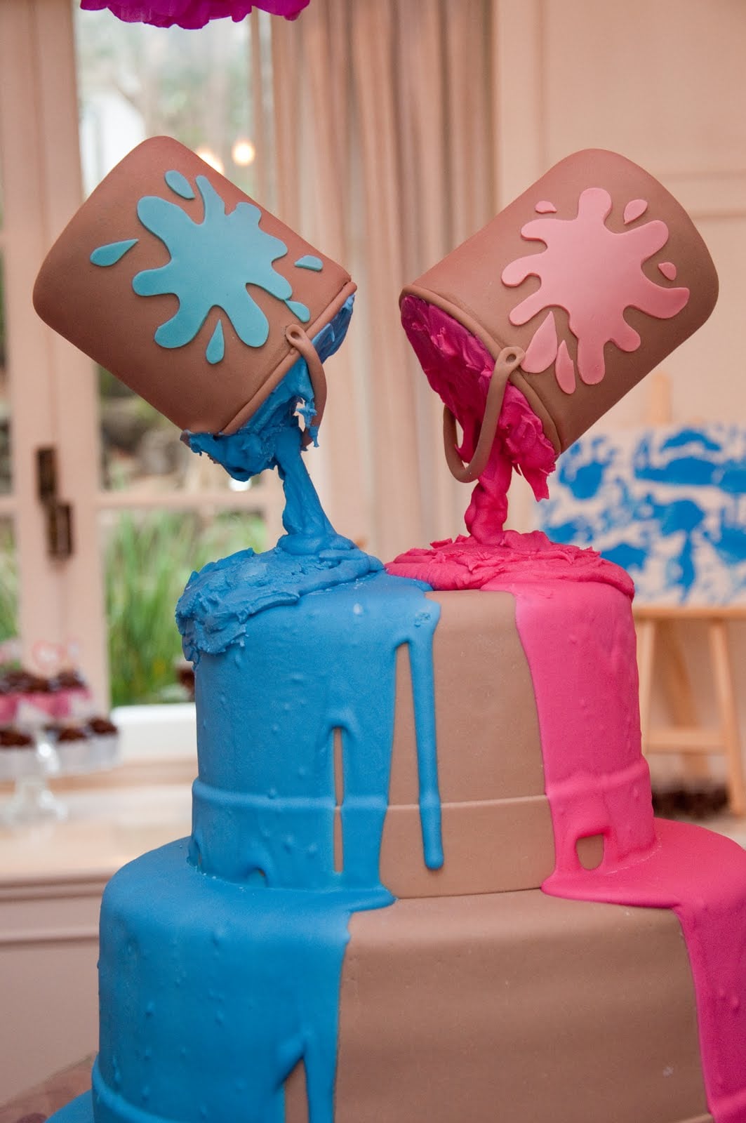 Paint Cans Cake 30 GenderReveal Cakes to Inspire Your Big Unveiling