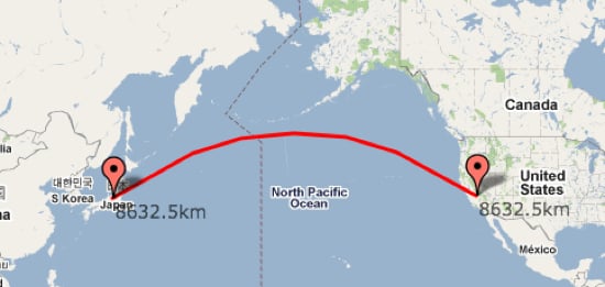 Find Out the Distance Between Two Points With a Google Map Mashup  