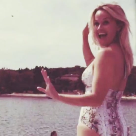 Reese Witherspoon Diving Instagram August 2016