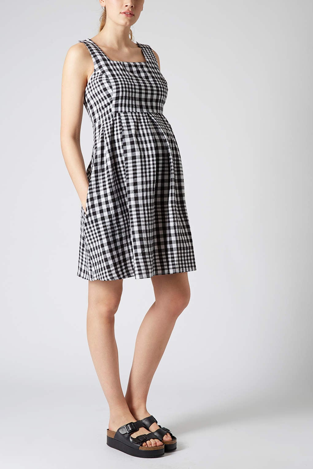 Maternity Gingham Smock Dress A Dozen Spring Shower Dresses