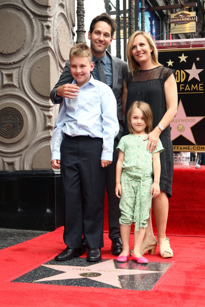 Paul Rudd With His Family on the Hollywood Walk of Fame POPSUGAR