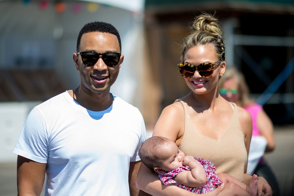 Chrissy Teigen With John Legend and Luna in NYC August 2016 | POPSUGAR