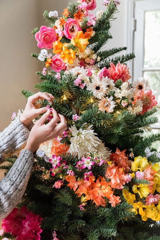 Floral Christmas Trees POPSUGAR Home