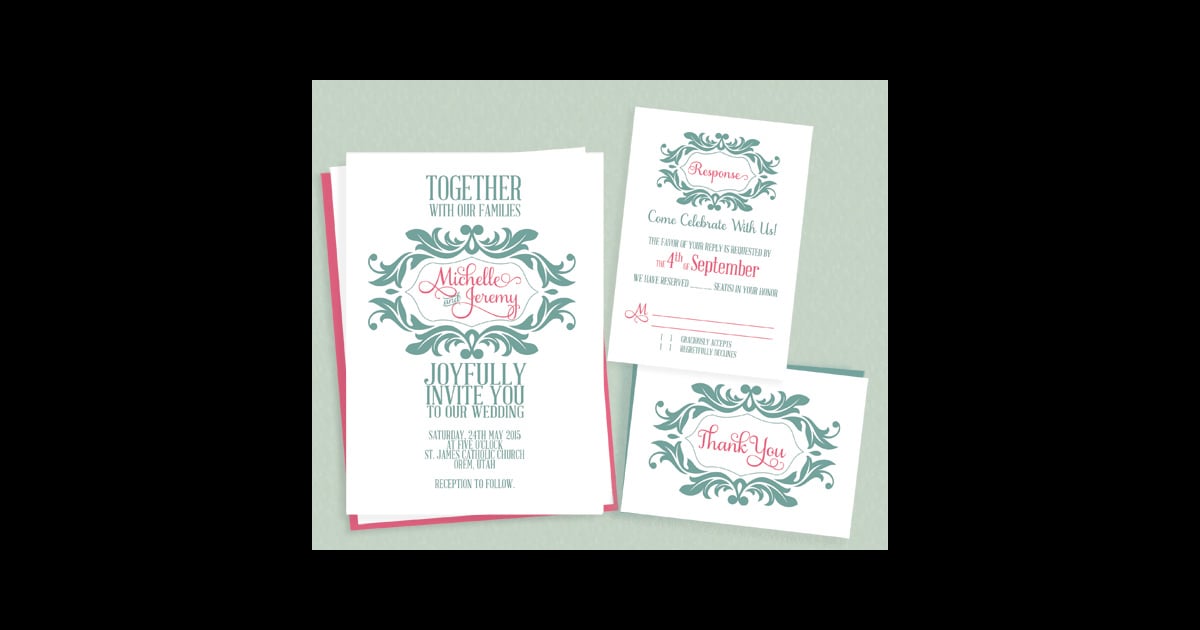 Zebra print wedding invitations