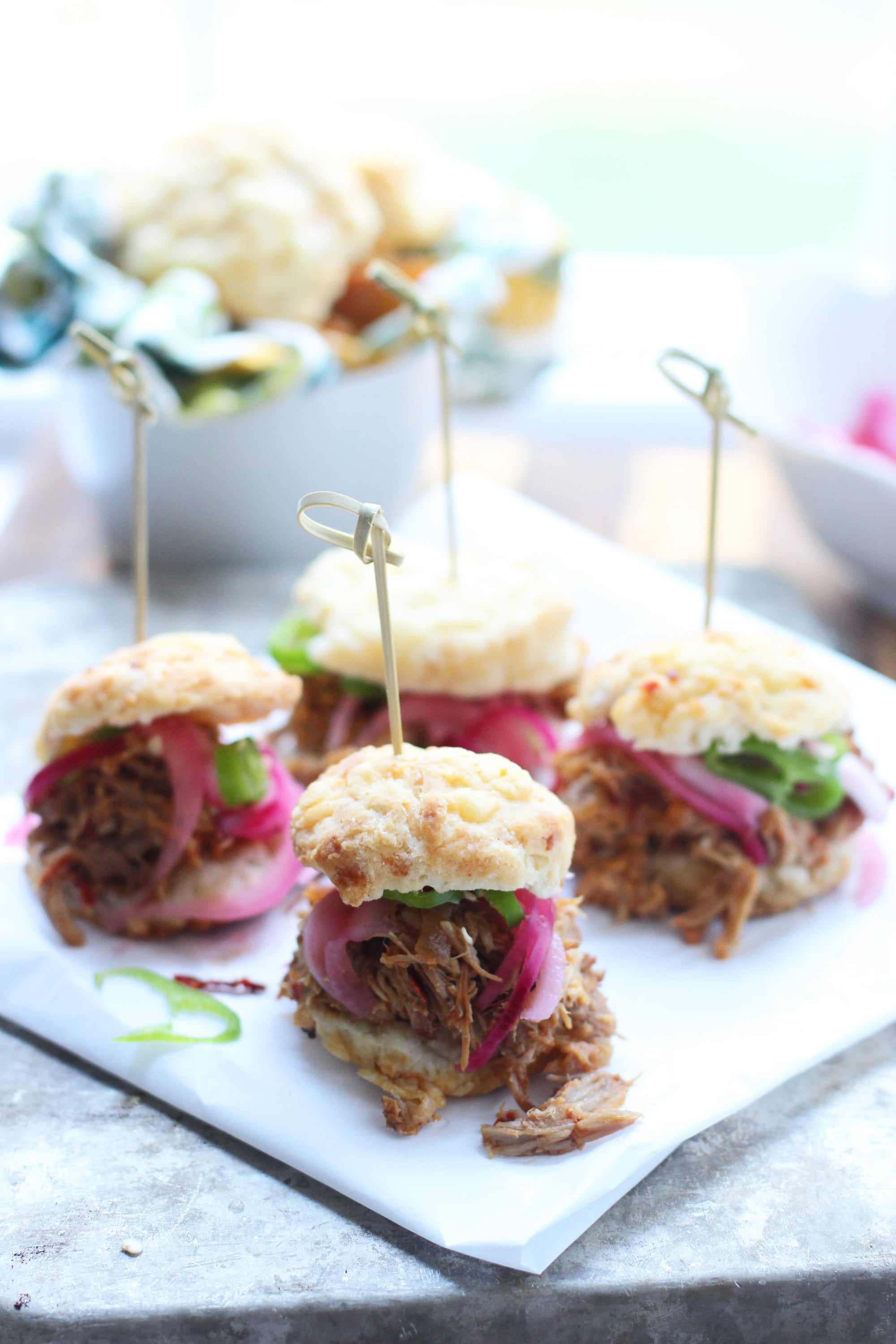 SlowCooker Pulled Pork Jalapeño Cheddar Biscuit Sliders 20 SlowCooker Summer Recipes to Feed