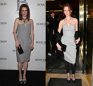 Who Wore It Better? Yves Saint Laurent Strapless Grey Dress Who Wore It Better? Yves Saint Laurent Strapless Grey Dress