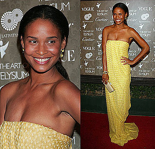 Joy Bryant in a Yellow Missoni Maxi Dress at the The Art of Elysium Gala Joy Bryant in a Yellow Missoni Maxi Dress at the The Art of Elysium Gala